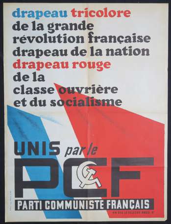 PARTI COMMUNISTE PCF -juin 1968 - Drapeau 