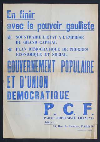 PARTI COMMUNISTE PCF  - Pour en finir avec le 