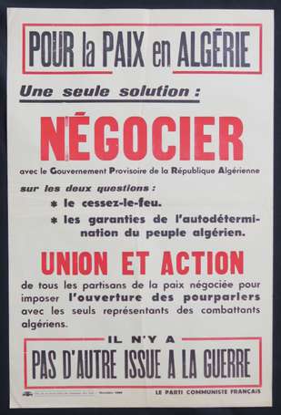 PARTI COMMUNISTE PCF  - novembre 1960 - Pour la 