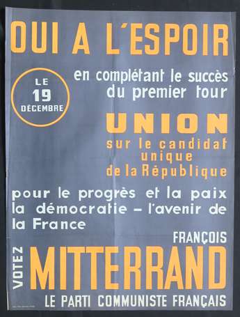 PARTI COMMUNISTE PCF  - Oui à l'espoir : votez 