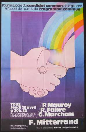 UNION DES GAUCHES - 1972 - lot de 5 affiches pour 