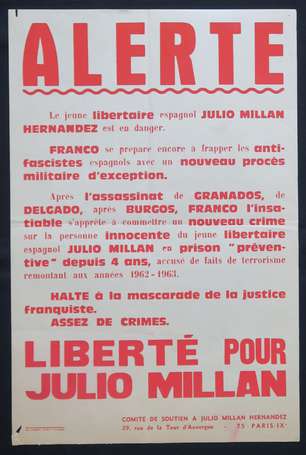 FRONT LIBERTAIRE - Liberté pour Julio Milan - 