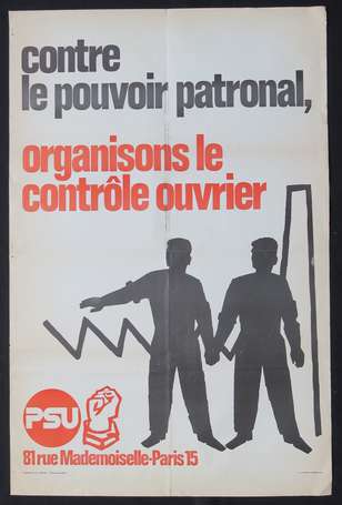 PSU - Parti Socialiste Unifié - lot de 3 affiches 