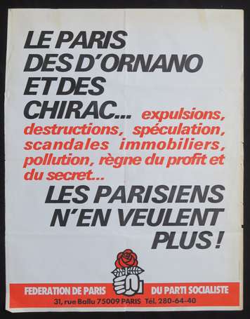 PARTI SOCIALISTE - PS - lot de 4 affiches 