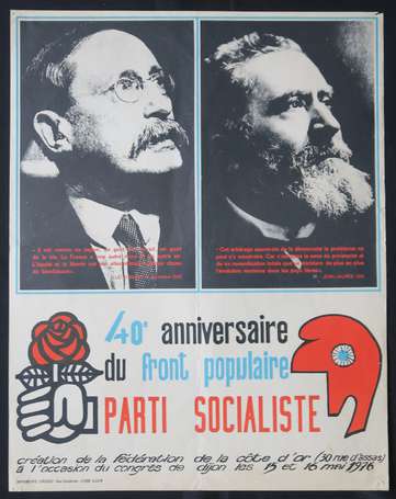 PARTI SOCIALISTE - PS - 1976 - 40ème anniversaire 