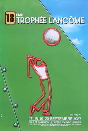 SPORT - GOLF - 18è Trophée LANCOME 1987. Affiche 