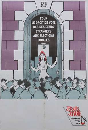 ELECTION - 2 affiches illustrées par TARDI pour la