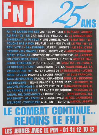 FN - Front National - 20 affiches de campagne 