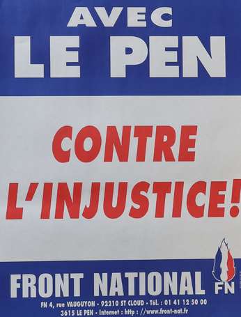 FN - Front National - 20 affiches de campagne 