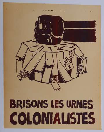 MAI 68 - Brisons les urnes colonialistes - Affiche