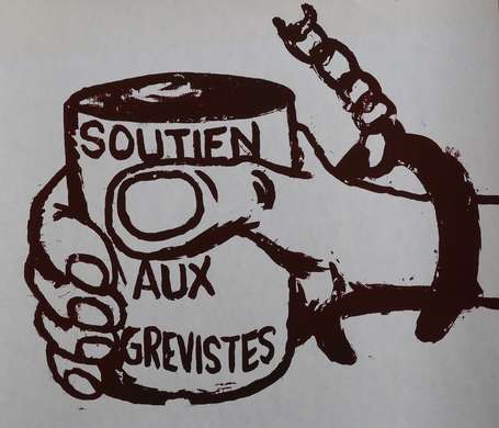 MAI 68 - Soutien aux grévistes- Sérigraphie. 