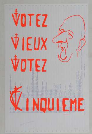 MAI 68 - Votez vieux Votez Cinquième - Affiche 