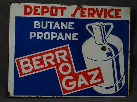 BERROGAZ Butane Propane : Plaque émaillée 