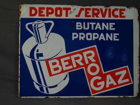 BERROGAZ Butane Propane : Plaque émaillée 