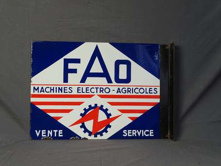 F.A.O Machines Electro-Agricole : Plaque émaillée 