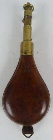 Poire à plombs pour fusil en cuir de fabrication 
