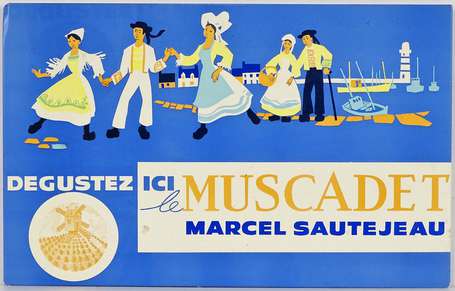 MUSCADET MARCEL SAUTEJEAU : Glassoïd à décor de 