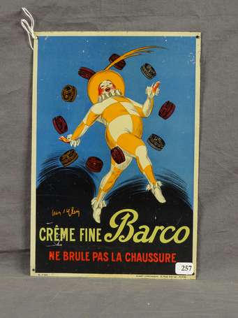 BARCO Crème Fine : Tôle lithographiée illustrée du