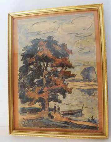 Peské Jean 1870-1949 Arbre bord de rivière 