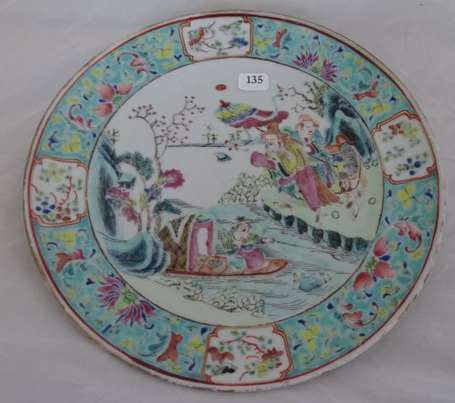 COMPAGNIE DES INDES - Assiette en porcelaine à 