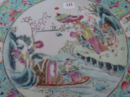 COMPAGNIE DES INDES - Assiette en porcelaine à 