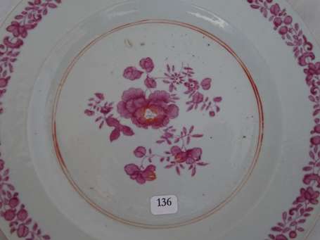 COMPAGNIE DES INDES - Assiette en porcelaine à 