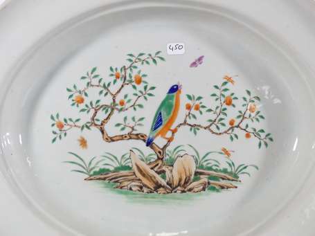 COMPAGNIE DES INDES - Plat oblong en porcelaine, 