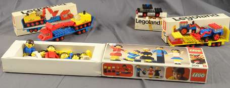 Lego  - 4 boites - 3 véhicules et lot de sujets 