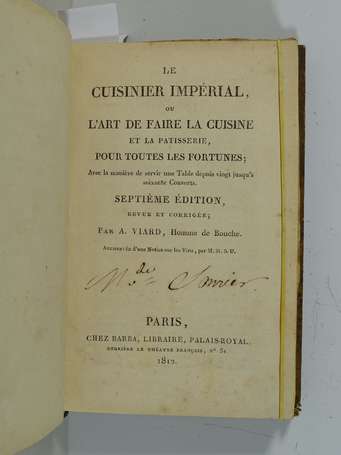 [GASTRONOMIE] - VIARD (Alexandre) - Le cuisinier 