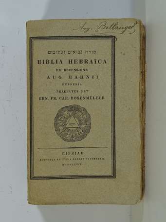 [RELIGIOSA - BIBLE EN HÉBREU] - Biblia hebraica 