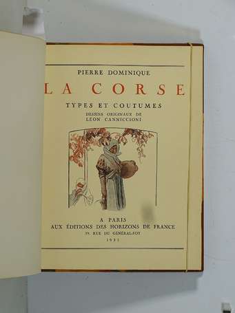 [CORSE] - DOMINIQUE (Pierre) - La Corse - Types et