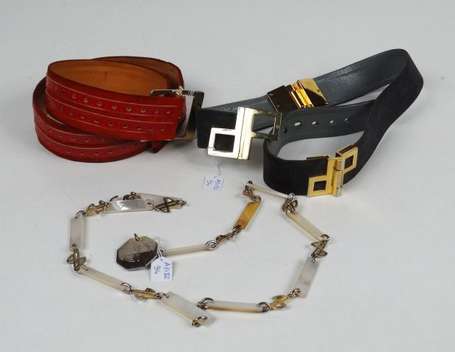 JEAN PATOU - Lot de 3 ceintures vintage ( 2 en 