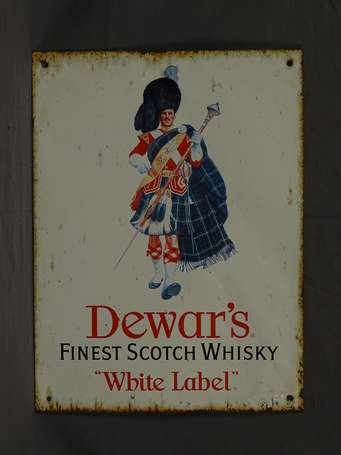 WHISKY DEWAR'S « White Label » : Tôle, 29.7 x 39.