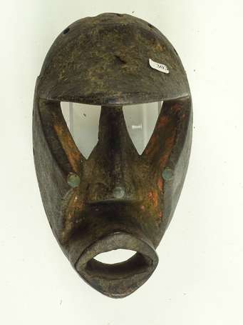 Ancien masque de danse en bois dur, sa 