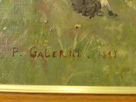 GALERNE Prosper (1836-1922) - La côte. Huile sur 