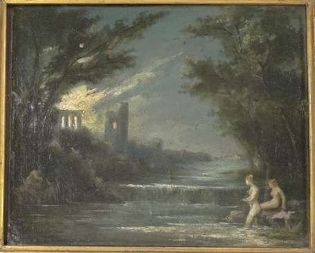 Attribué à Français François Louis 1814-1897 Bain 