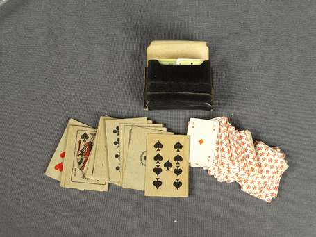 Trois jeux de cartes-miniatures , bel état 