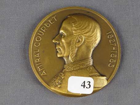 Médaille de table - Amiral COURBET 1827-1885  très