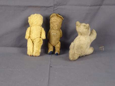 3 sujets en peluche - 2 ours de 20 cm (dont un 