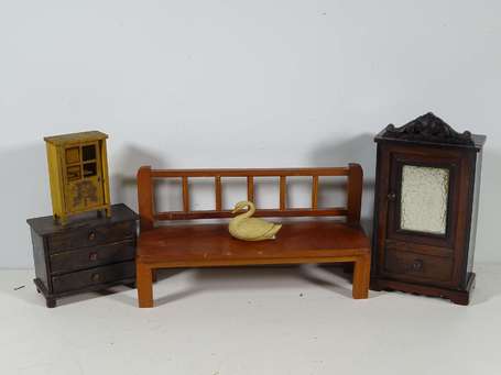 Ensemble de meubles dont armoire à glace 1900 