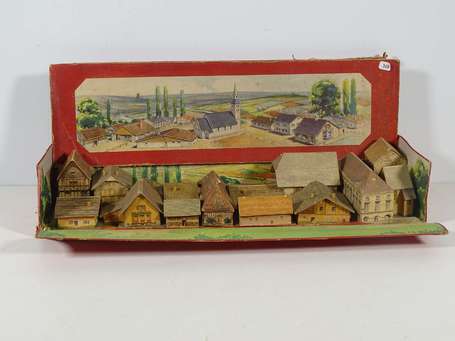 Coffret de village - maisons en bois avec images 