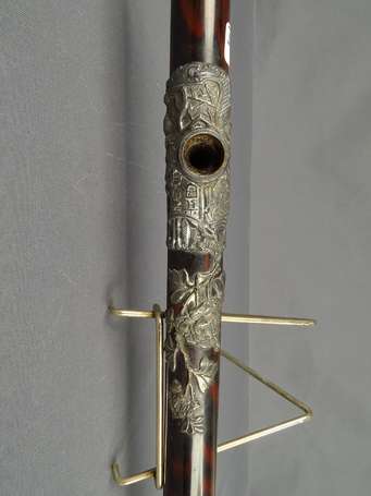 Grande et ancienne grande pipe à opium en bambou 