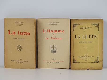 DAUDET (Léon) - [Ensemble de 3 volumes :] La lutte