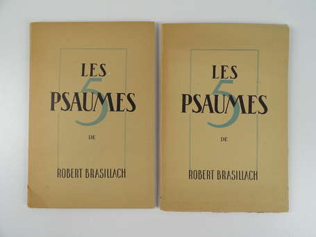 BRASILLACH (Robert) - Psaumes - Paris ; Aux Libres