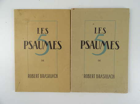 BRASILLACH (Robert) - Psaumes - Paris ; Aux Libres