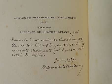 CHATEAUBRIANT (Alphonse de) - Monsieur des 