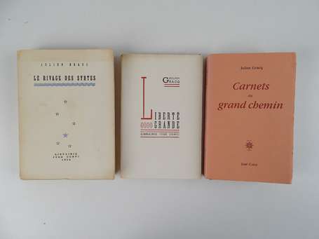 GRACQ (Julien) - [Ensemble de 3 volumes In-12° 