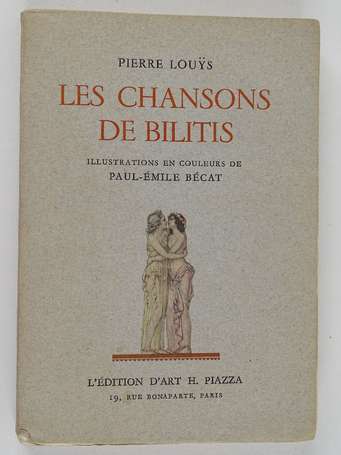 LOUYS (Pierre) - Les chansons de Bilitis traduites