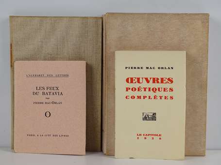 MAC ORLAN (Pierre) - [Ensemble de 4 volumes :] Les