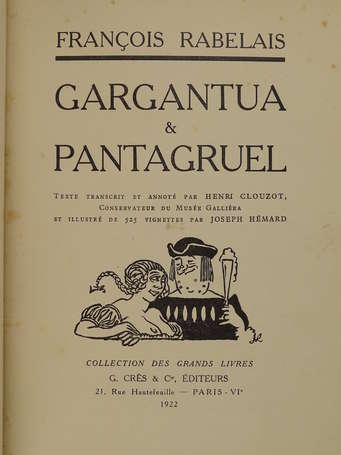 RABELAIS (François) - Gargantua et Pantagruel. 